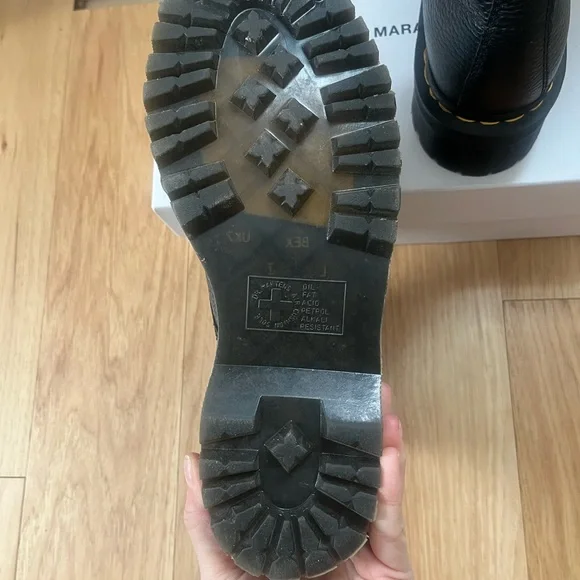 Dr. Martens Sinclair Milled Nappa Leather Platform Boots - Picture 12 of 13